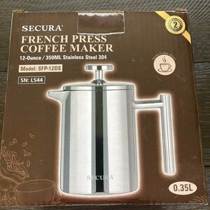 Secura Silver French Press Coffee Maker